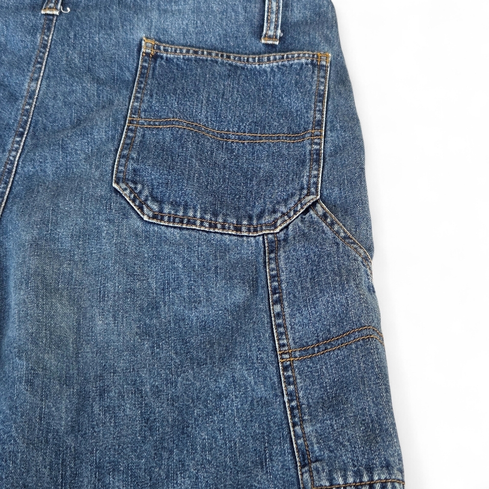 Squeeze Vintage 90s Women's Blue Denim Carpenter Overalls Size Small - Picture 7 of 14